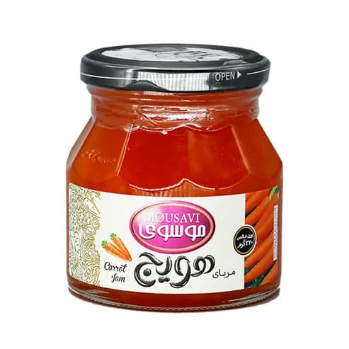 مربای هویج موسوی شیشه 320گرم