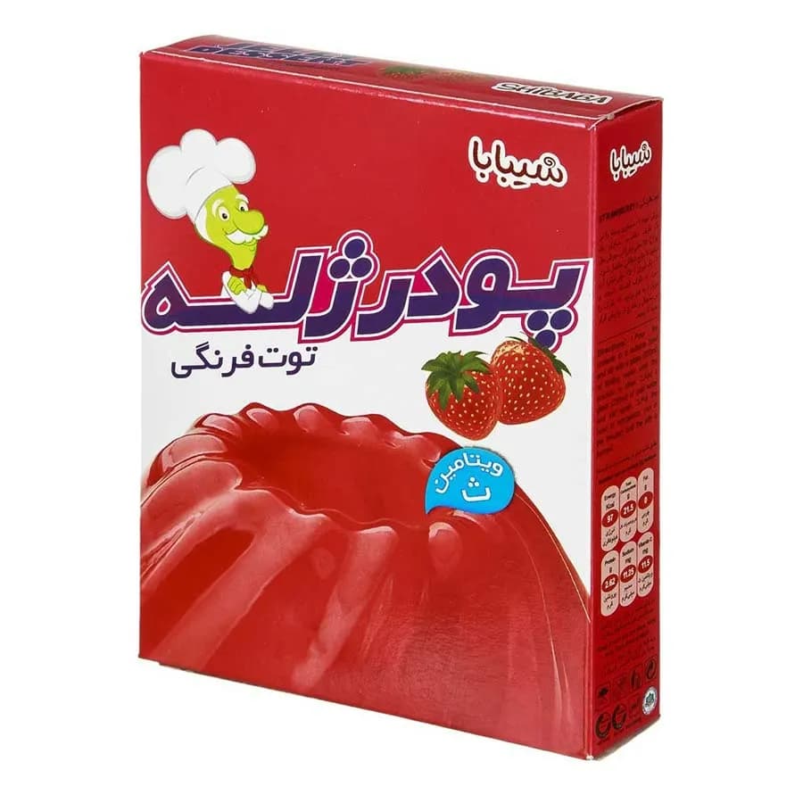 پودر ژله شیبابا توت فرنگی 100گرم