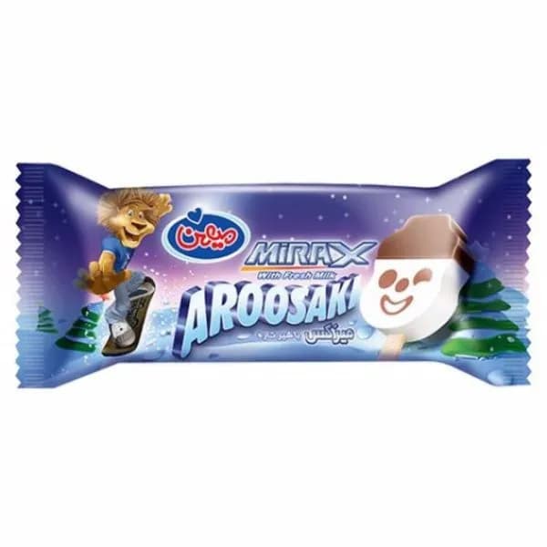 بستنی چوبی میهن عروسکی وانیل شکلاتی 60گرم