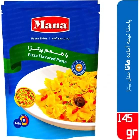 پاستا نیمه اماده مانا با طعم پیتزا 145گرم