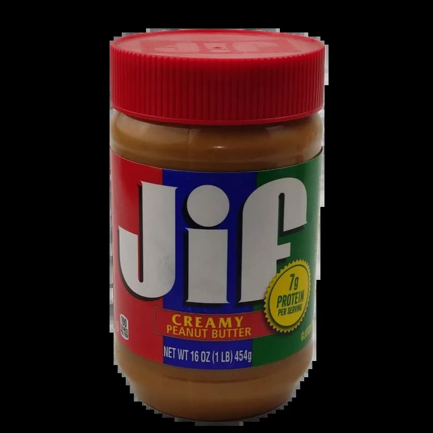 کره بادام زمینی جیف کرمی قرمز 454گرم