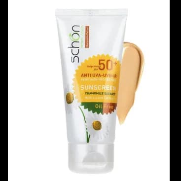کرم ضد افتاب شون Spf 50 رنگی بژ پر رنگ پوست های چرب 50میل