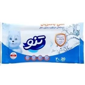 دستمال مرطوب بهداشتی تنو انتی باکتریال 20برگ