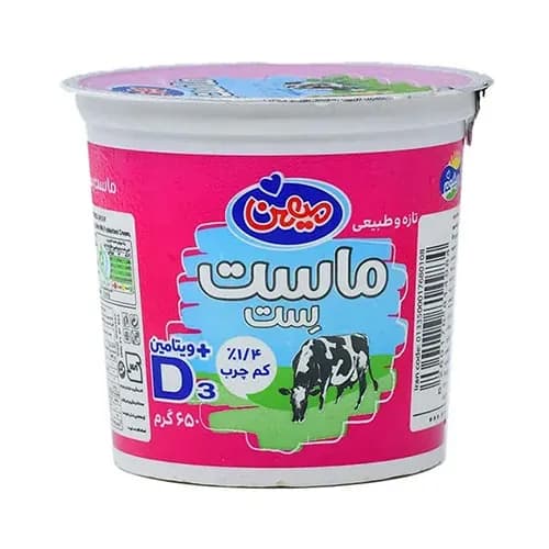 ماست ست میهن کم چرب ویتامین دی 650گرم