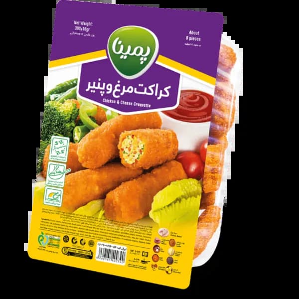 کراکت مرغ و پنیر پمینا 390گرم