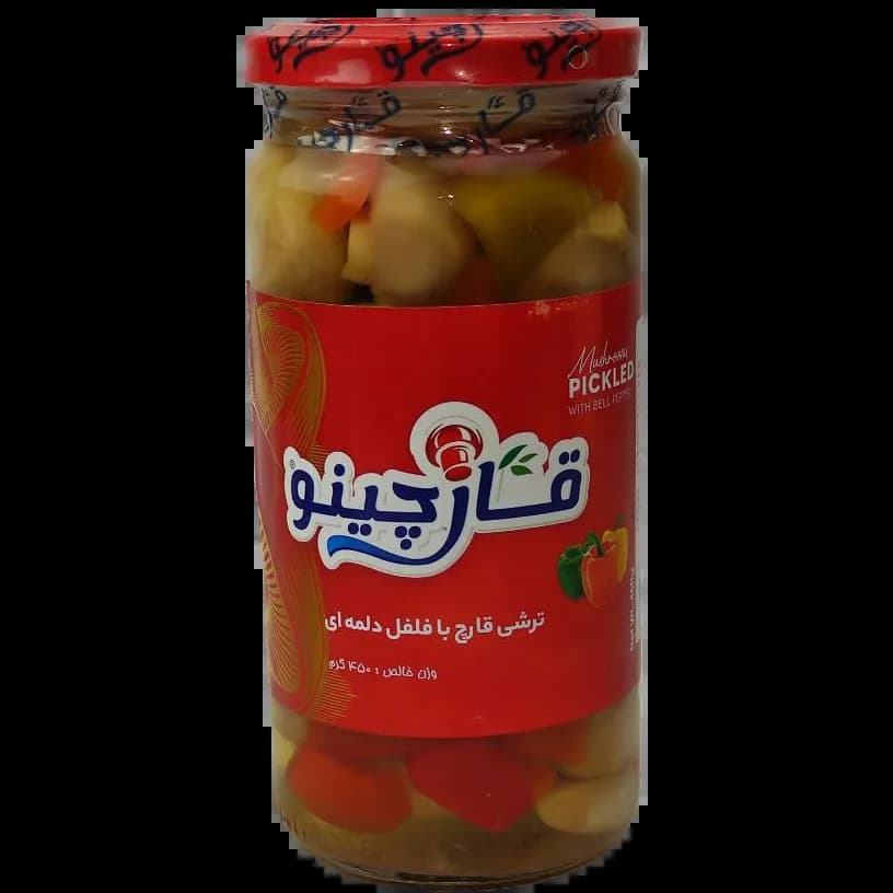 ترشی قارچ با فلفل دلمه ای قارچینو 450گرم