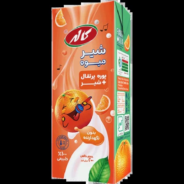 شیر میوه کاله با طعم پرتقال 200میل