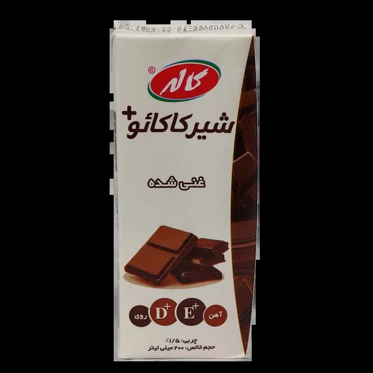 شیر کاکائو کاله غنی شده پاکتی 200میل