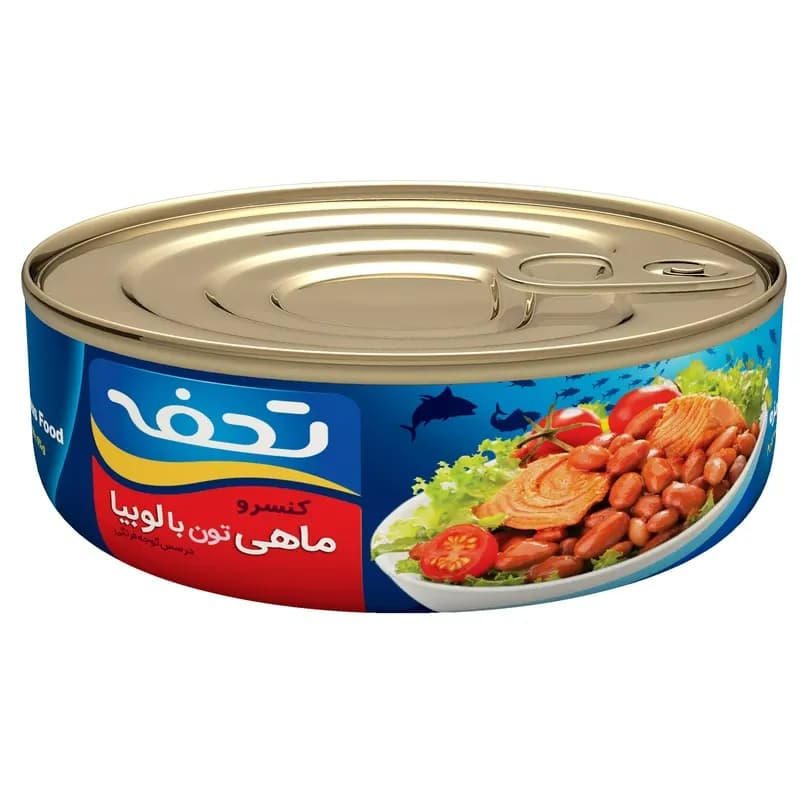 کنسرو ماهی تون با لوبیا چیتی تحفه 230گرم