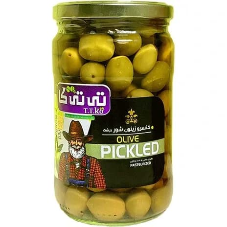 کنسرو زیتون شور درشت تی تی کا 650گرم