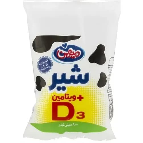 شیر میهن کم چرب ویتامین دی نایلونی 800میل