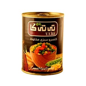 کنسرو مخلوط سبزیجات تی تی کا 380گرم