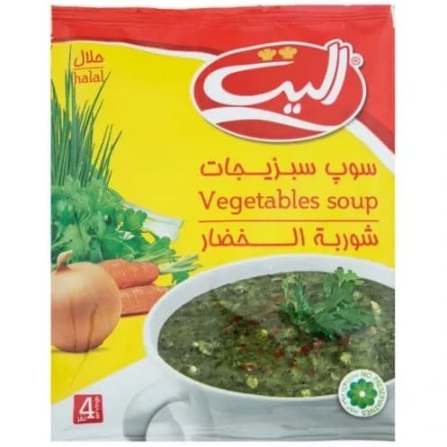 سوپ نیمه اماده الیت سبزیجات 65گرم