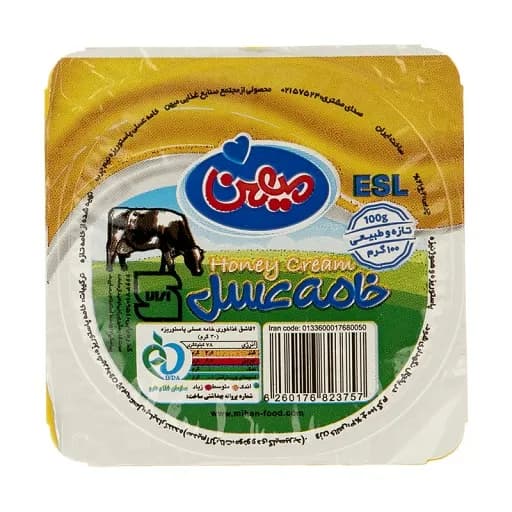 خامه عسل میهن 100گرم