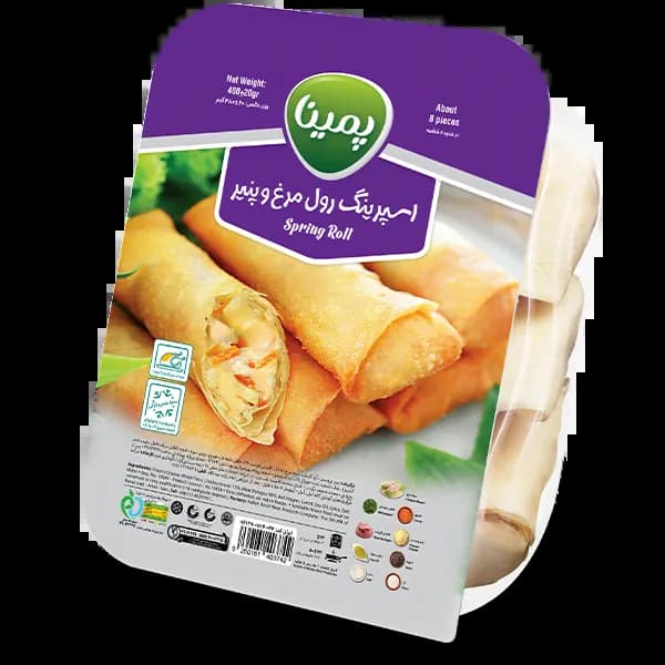 اسپرینگ رول مرغ و پنیر پمینا کاله 480گرم